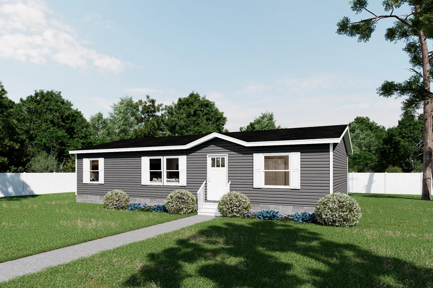 The ULTRA FLEX 48 Exterior. This Manufactured Mobile Home features 3 bedrooms and 2 baths.