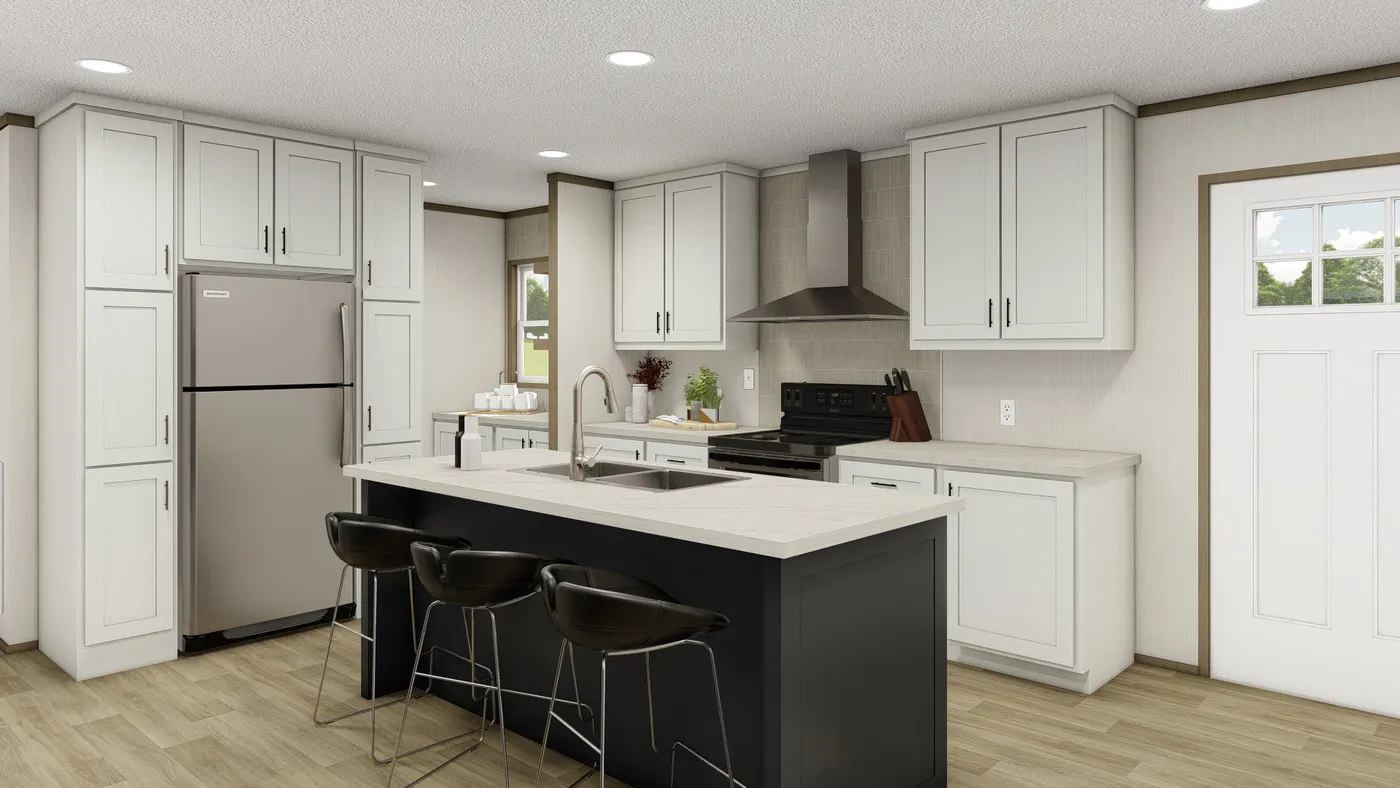 The VOYAGE Exterior. This Manufactured Mobile Home features 3 bedrooms and 2 baths.