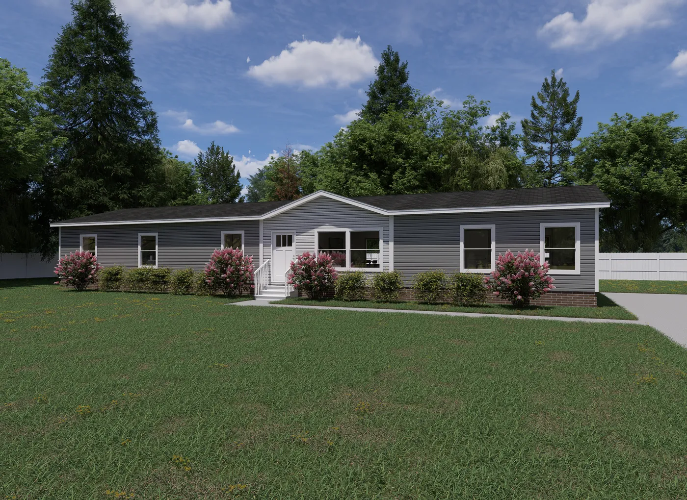 The ULTRA FLEX 76 Exterior. This Manufactured Mobile Home features 4 bedrooms and 2 baths.