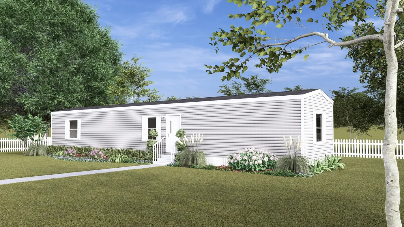 The HICKORY Exterior. This Manufactured Mobile Home features 3 bedrooms and 2 baths.
