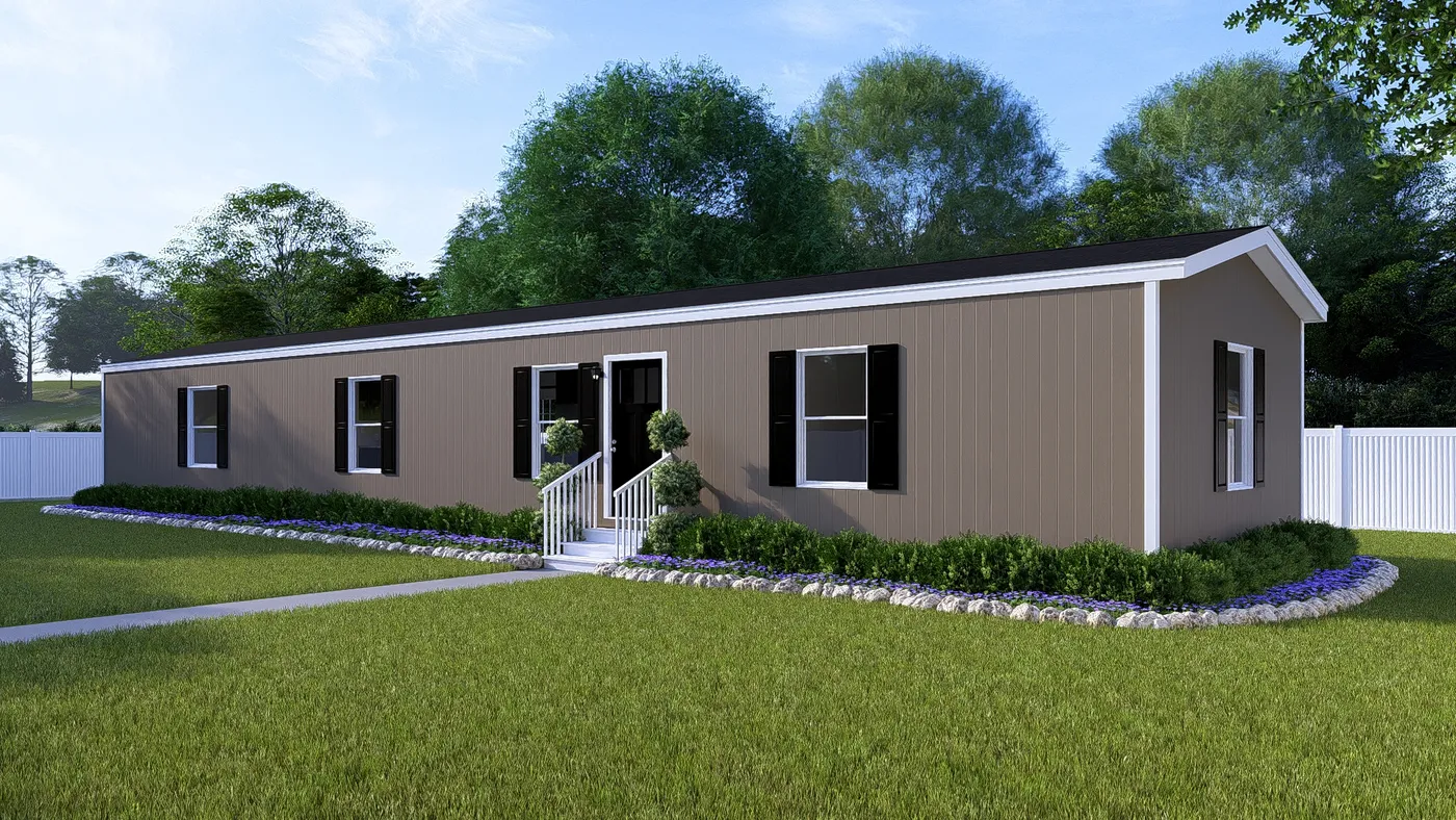The SENSATION Exterior in Clay. This Manufactured Mobile Home features 3 bedrooms and 2 baths.