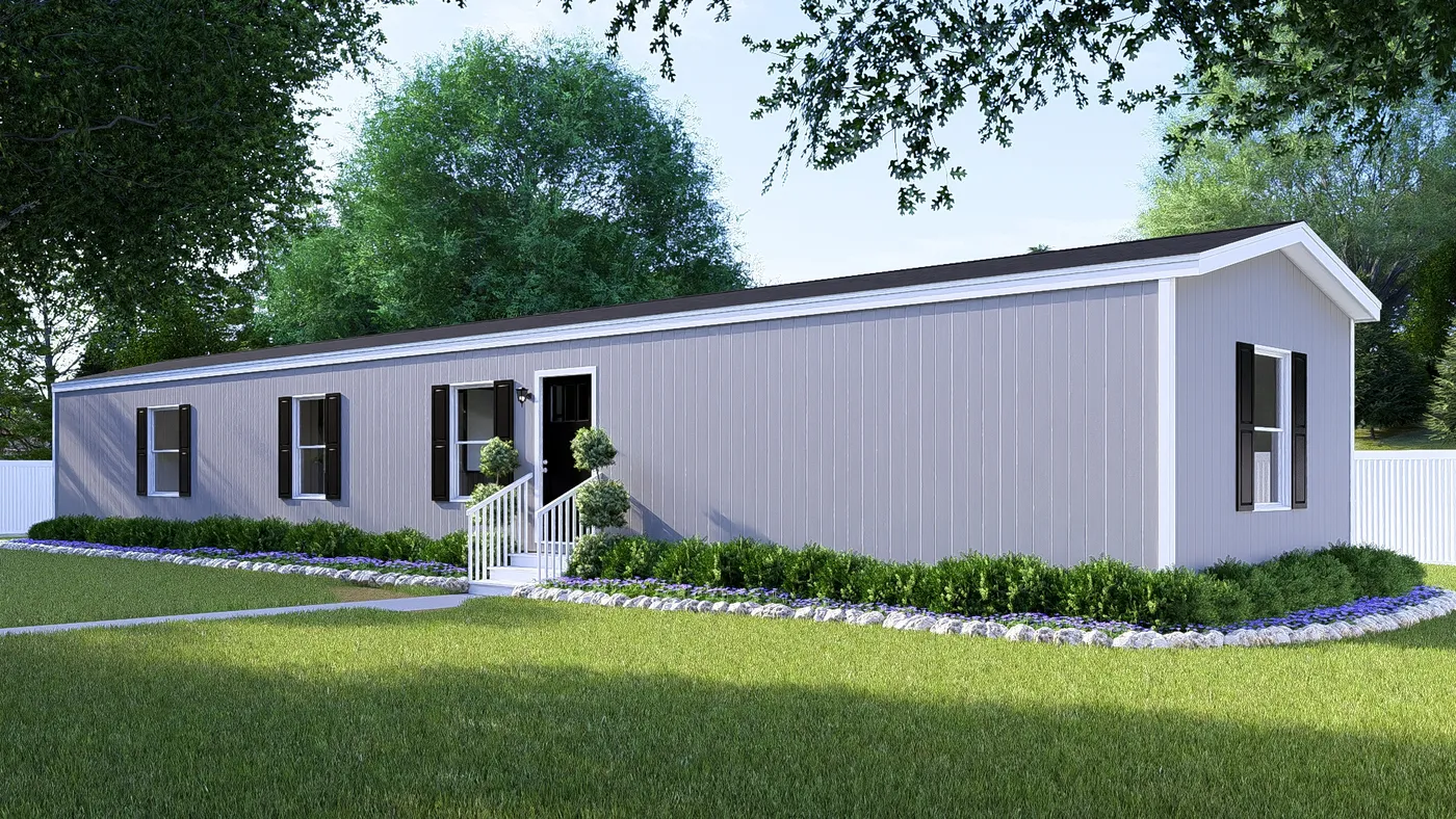 The ESSENCE Exterior in Clay. This Manufactured Mobile Home features 3 bedrooms and 2 baths.