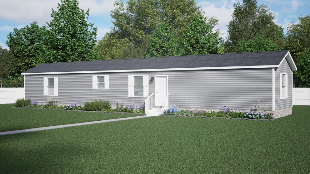 The 7216-CC01 CORNERSTONE 72 Exterior. This Manufactured Mobile Home features 3 bedrooms and 2 baths.