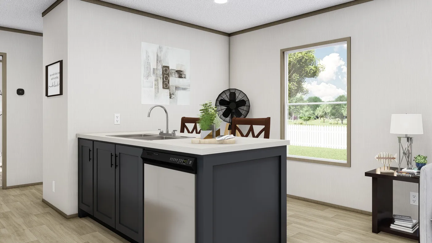 The LEWIS   16X56 Exterior. This Manufactured Mobile Home features 2 bedrooms and 2 baths.