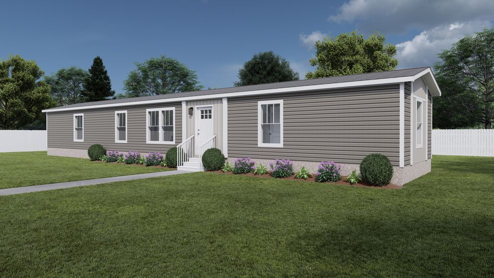 The SWEET CAROLINE Exterior. This Manufactured Mobile Home features 3 bedrooms and 2 baths.