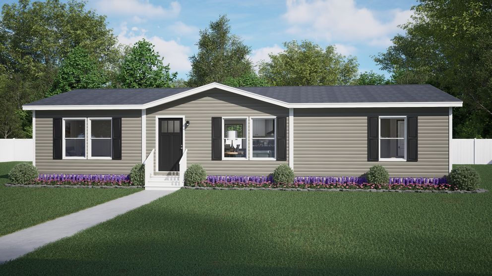 The GLIMPSE Exterior. This Manufactured Mobile Home features 3 bedrooms and 2 baths.