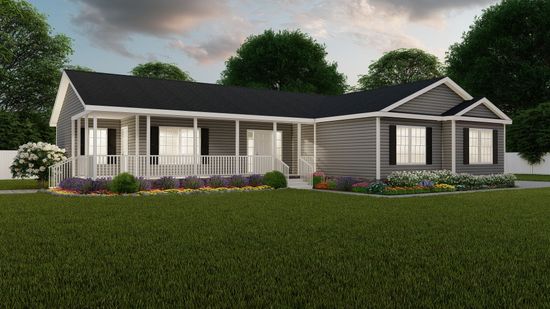 The GREYSTONE ELITE Exterior. This Manufactured Mobile Home features 3 bedrooms and 2 baths.