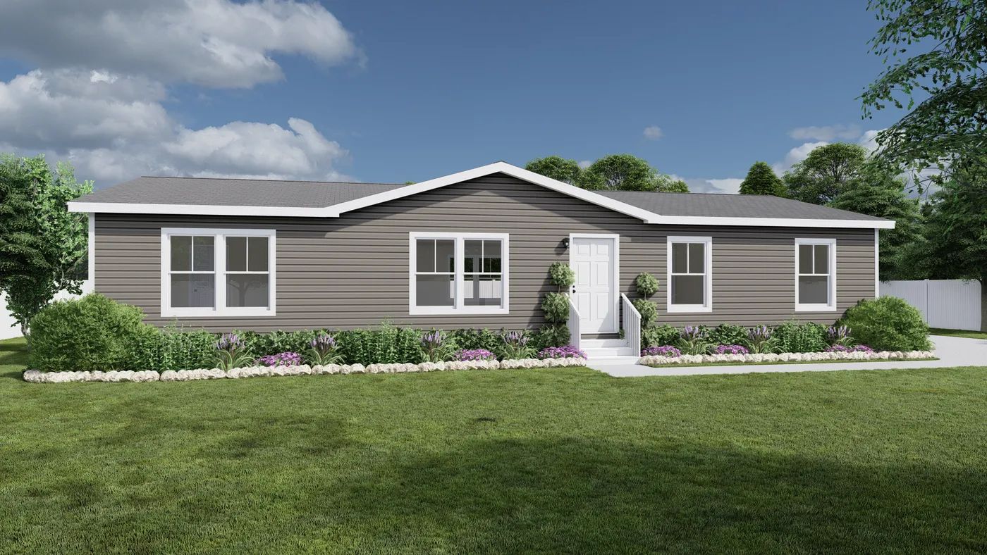 The LEGEND 86 MOD Exterior. This Modular Home features 3 bedrooms and 2 baths.