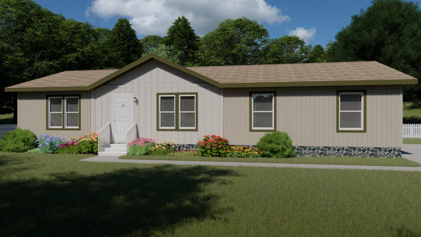 The 2021 COLUMBIA RIVER (NEW) Exterior. This Manufactured Mobile Home features 3 bedrooms and 2 baths.