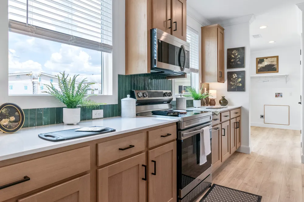 The THE OCEANSIDE 3 Exterior. This Manufactured Mobile Home features 3 bedrooms and 2 baths.
