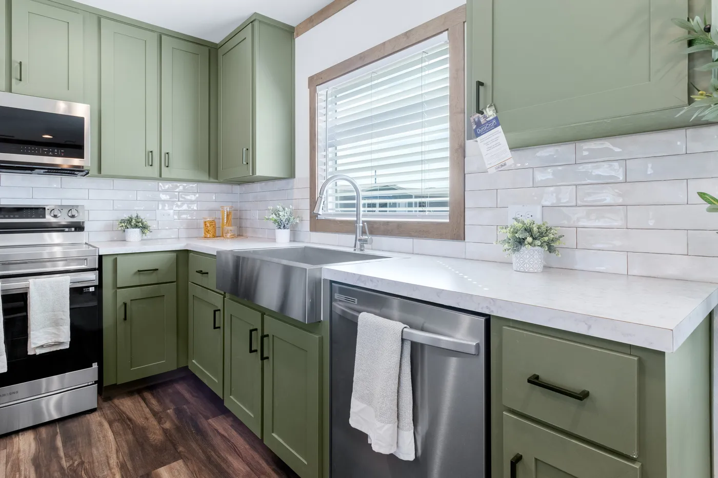 The LEVI Exterior. This Manufactured Mobile Home features 2 bedrooms and 2 baths.