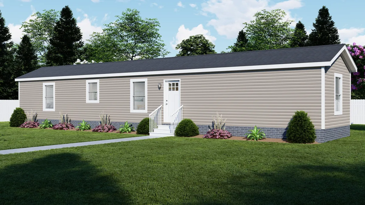 The 6614-4701 THE PULSE Exterior. This Manufactured Mobile Home features 3 bedrooms and 2 baths.