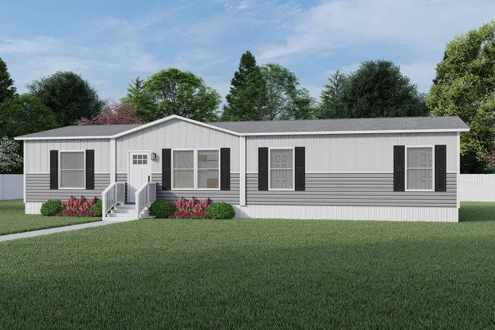 The BOONE   28X56 Exterior. This Manufactured Mobile Home features 4 bedrooms and 2 baths.