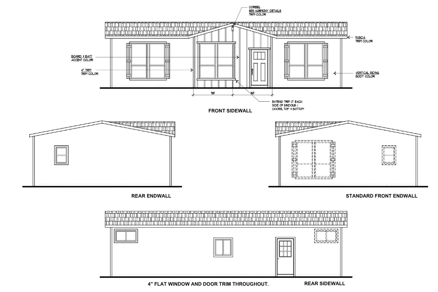 The KANSAS Exterior. This Manufactured Mobile Home features 2 bedrooms and 2 baths.