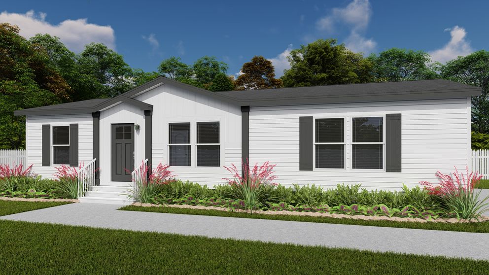 The THE FUSION 48F Exterior. This Manufactured Mobile Home features 3 bedrooms and 2 baths.