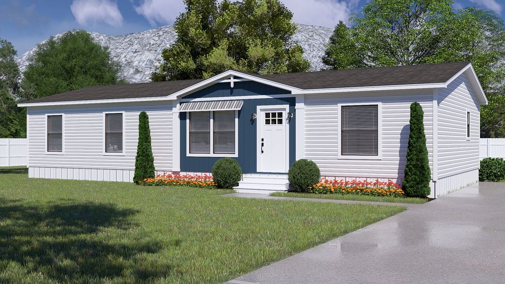 The EMILIE Exterior. This Manufactured Mobile Home features 3 bedrooms and 2 baths.