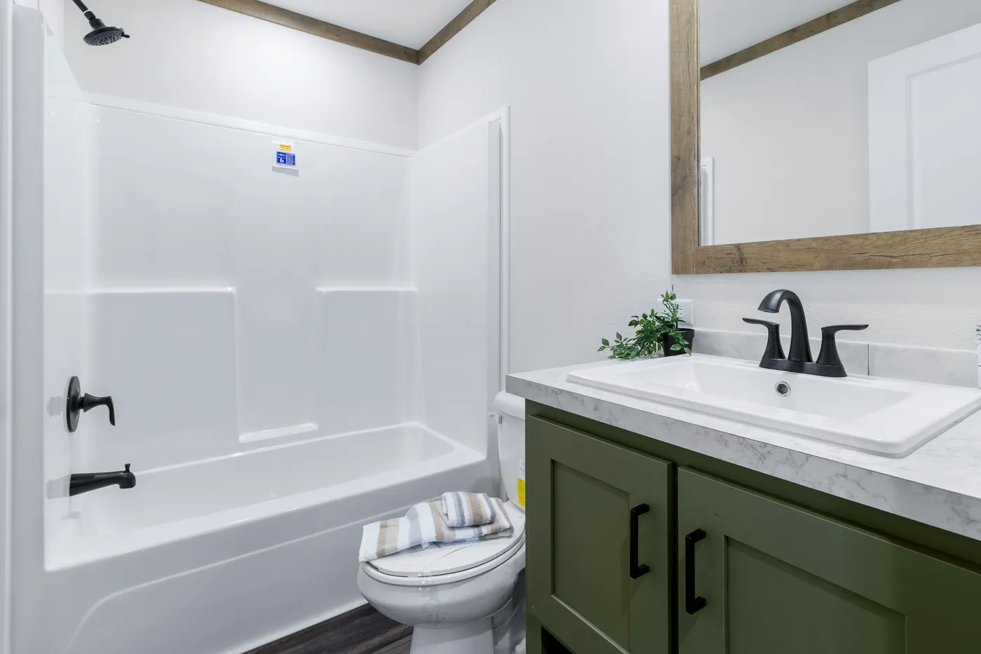 The LEVI Exterior. This Manufactured Mobile Home features 2 bedrooms and 2 baths.