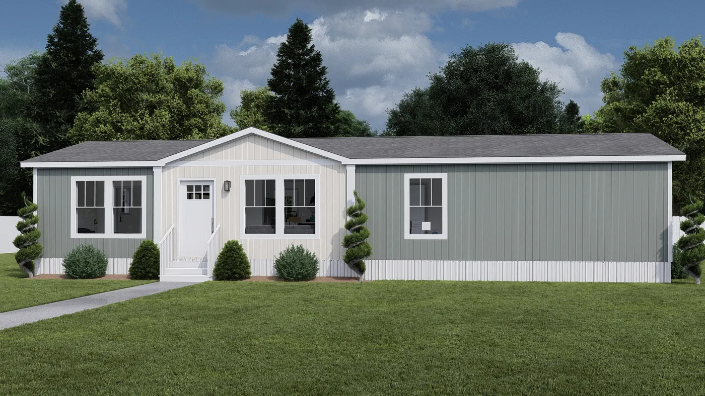 The MY GIRL Exterior. This Manufactured Mobile Home features 3 bedrooms and 2 baths.