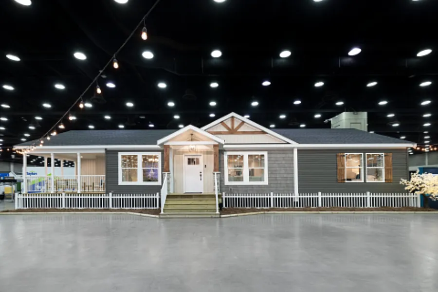 The STRATFORD PL 6630-MS062 SECT Exterior. This Manufactured Mobile Home features 3 bedrooms and 2 baths.