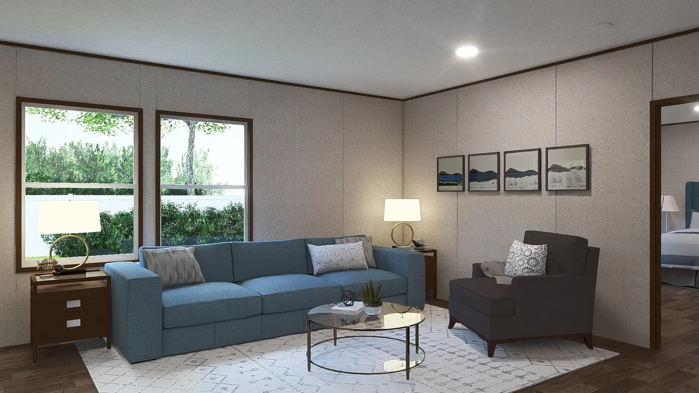 The SYCAMORE Exterior. This Manufactured Mobile Home features 4 bedrooms and 2 baths.