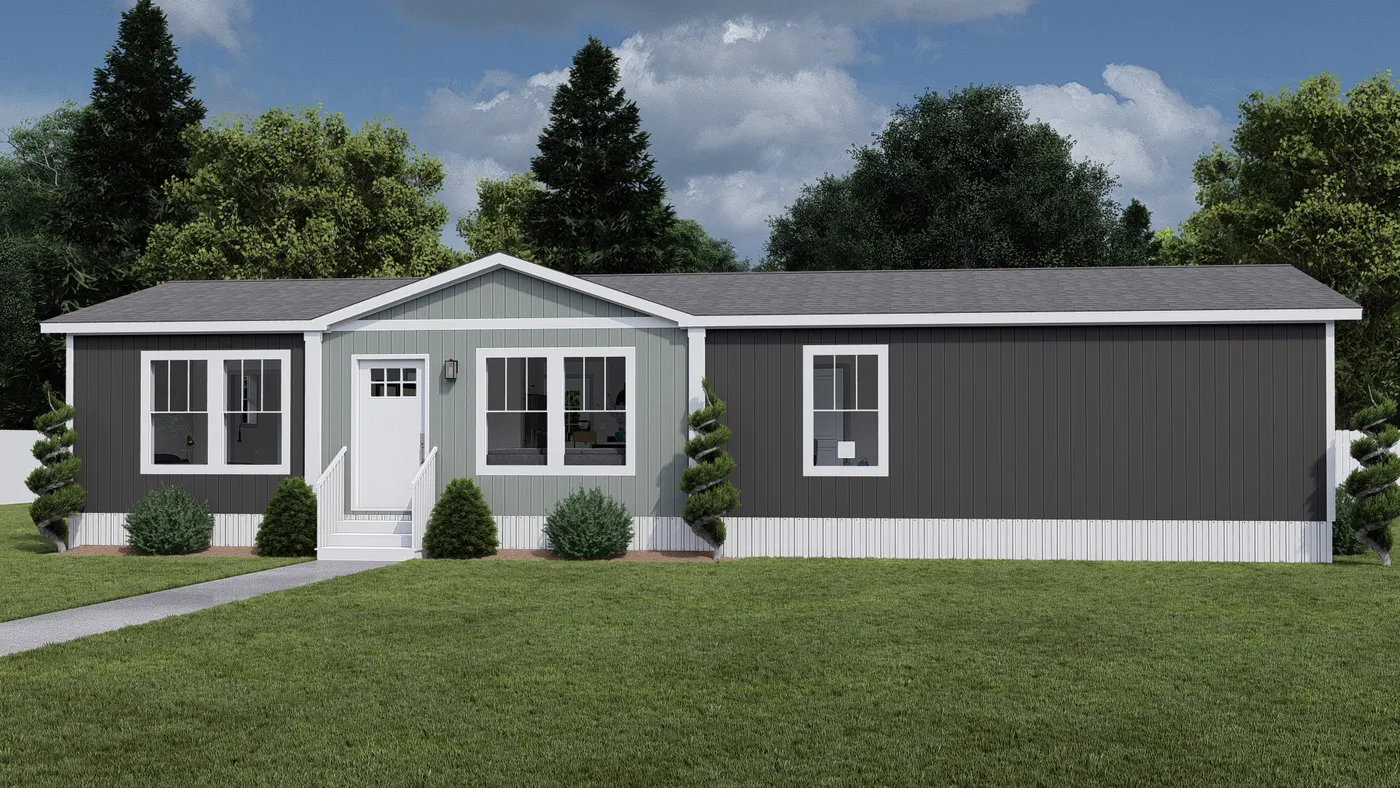 The MY GIRL Exterior. This Manufactured Mobile Home features 3 bedrooms and 2 baths.