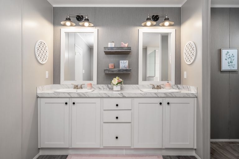 The THE FUSION 68 Features. This Manufactured Mobile Home features 3 bedrooms and 2 baths.