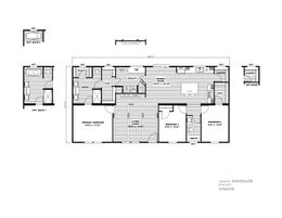 The ANNIVERSARY 56 Floor Plan. This Manufactured Mobile Home features 3 bedrooms and 2 baths.