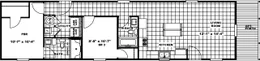 The CLYDESDALE Floor Plan. This Manufactured Mobile Home features 2 bedrooms and 2 baths.