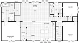 The THE SUMNER Floor Plan. This Manufactured Mobile Home features 3 bedrooms and 2 baths.