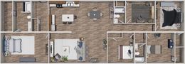 The TRIUMPH Floor Plan. This Manufactured Mobile Home features 5 bedrooms and 3 baths.