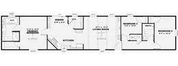 The ANNIVERSARY 16763F Floor Plan. This Manufactured Mobile Home features 3 bedrooms and 2 baths.