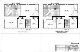 The TRUMAN 5628-68 Floor Plan. This Manufactured Mobile Home features 3 bedrooms and 2 baths.