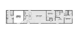 The VISION Floor Plan. This Manufactured Mobile Home features 3 bedrooms and 2 baths.