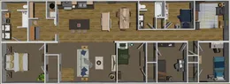The HEY JUDE Floor Plan. This Manufactured Mobile Home features 5 bedrooms and 2 baths.
