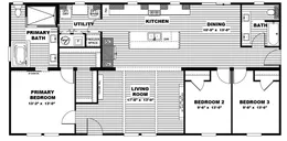 The BOUJEE 56 Floor Plan. This Manufactured Mobile Home features 3 bedrooms and 2 baths.