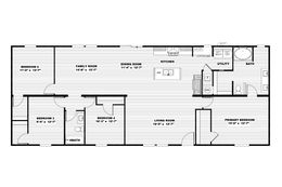 The MOROCCO Floor Plan. This Manufactured Mobile Home features 4 bedrooms and 2 baths.