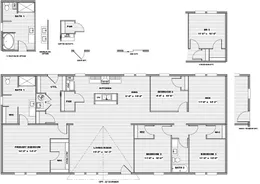 The EMPOWER Floor Plan. This Manufactured Mobile Home features 4 bedrooms and 2 baths.