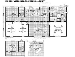 The THE MORRIS Floor Plan. This Manufactured Mobile Home features 3 bedrooms and 2 baths.