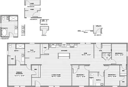 The THE OCCASION Floor Plan. This Manufactured Mobile Home features 4 bedrooms and 2 baths.