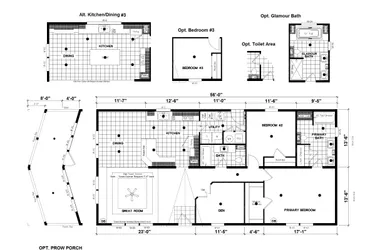 The ING564F SHASTA              GW Floor Plan. This Manufactured Mobile Home features 3 bedrooms and 2 baths.
