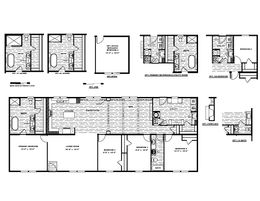 The THE FUSION 32B Floor Plan. This Manufactured Mobile Home features 4 bedrooms and 2 baths.