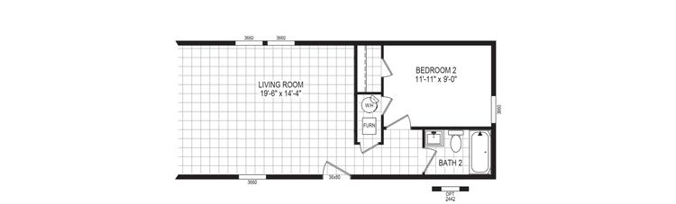 The 6616-779 THE PULSE Floor Plan. This Manufactured Mobile Home features 3 bedrooms and 2 baths.