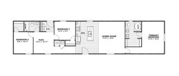 The BALANCE Floor Plan. This Manufactured Mobile Home features 3 bedrooms and 2 baths.