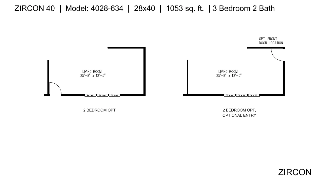The ZIRCON Floor Plan Options.