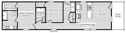 The 5400 "WILDWOOD" 58'4X16 Floor Plan. This Manufactured Mobile Home features 2 bedrooms and 2 baths.