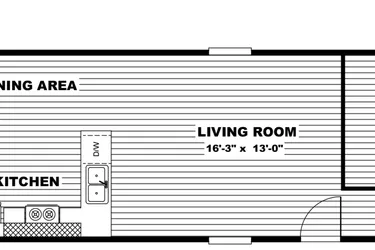 The GLORY Floor Plan. This Manufactured Mobile Home features 3 bedrooms and 2 baths.