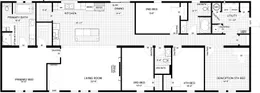 The THE BIG EASY Floor Plan. This Manufactured Mobile Home features 4 bedrooms and 3 baths.