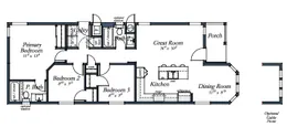 The MORRO BAY 20563H Floor Plan. This Manufactured Mobile Home features 3 bedrooms and 2 baths.