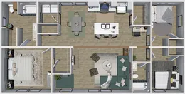 The GLIMPSE Floor Plan. This Manufactured Mobile Home features 3 bedrooms and 2 baths.