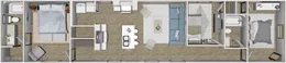 The INTUITION Floor Plan. This Manufactured Mobile Home features 3 bedrooms and 2 baths.